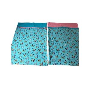 Disney Mickey Minnie Mouse Through The Years Pillowcase Set Turquoise 1920s-2000